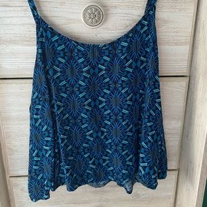 Blue/Pattern tank top